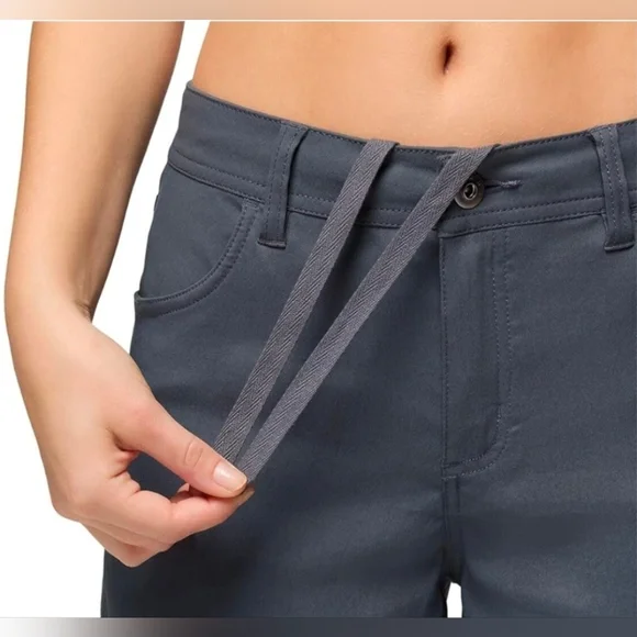 Size 12 prAna Stretch Zion Halle Shorts Thundercloud Gray Color With Pockets - Picture 6 of 9